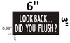 Sign Toilet -Look Back DID You Flush