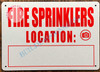 Sign FIRE Sprinkler Location