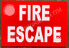 Signage FIRE Escape