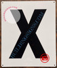 Large Letter X -Metal Sign - Parking LOT Sign