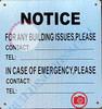 Building Contact Information Sign