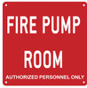 FIRE Pump Room Sign