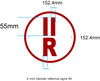 II-R Floor Truss Circular Sign (2 Holes,White,Reflective Sticker,6X6, Aluminium)