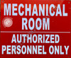 Mechanical Room Sign