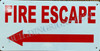 Sign FIRE Escape  Left Arrow