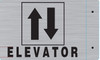 Elevator Projection Sign- Elevator 3D Sign Brush Aluminium,