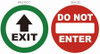 EXIT / DO NOT Enter Sticker Window Sticker Decal Sign