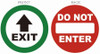 Sign  EXIT / DO NOT Enter Sticker Window Sticker Decal