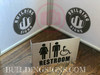 Sign Restroom ACCESSABLE Projection -ACCESSABLE Restroom 3D  Brush Aluminium,