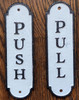 Sign Set Push Pull Door  - Push Pull Antique Look