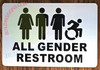 All Gender Restroom ACCESSABLE Sign