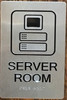 Server Room Signage -Braille Signage with Raised Tactile Graphics and Letters