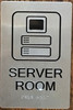 Sign Server Room  -Braille  with Raised Tactile Graphics and Letters