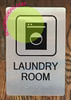 Laundry Room  -Braille  with Raised Tactile Graphics and Letters