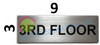Floor Number Signage--Pack Metal Floor Signage Aluminum Signagefor First, Second, Third, Fourth Floor Signage