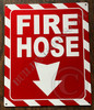 FIRE Hose Arrow Down Sign