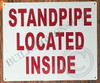 Standpipe Located Inside Signage