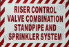Sign Riser Control Valve Combination Standpipe and Sprinkler System