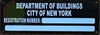 nyc hpd BUILDING REGISTRATION NUMBER Signage