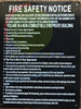 LOBBY Fire Safety Notice -FIRE PROOF BUILDING(BLACK ,8.5X11, § 408-02,Aluminium)-BLACK ROCK LINE