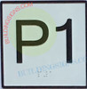 SIGNAGE Elevator Floor Number P1 SIGNAGE- Elevator JAMB Plate Floor P1