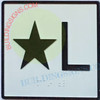 Elevator Floor Number Star L Sign- Elevator JAMB Plate Floor Star Lobby Sign