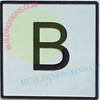 SIGN Elevator Floor Number B Sign- Elevator JAMB Plate Floor B