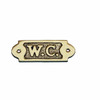 Brass W.C. Sign - Brass Restroom Sign-Brass Door Sign