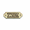 Brass W.C. SIGNAGE- Brass Restroom Sign-Brass Door Sign