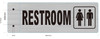 Restroom Sign -Two-Sided/Double Sided Projecting, Corridor and Hallway Sign
