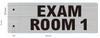 EXAM Room 1 Sign-Two-Sided/Double Sided Projecting, Corridor and Hallway Sign