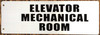 Elevator Mechanical Room Sign-Two-Sided/Double Sided Projecting, Corridor and Hallway Sign
