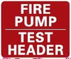 SIGN FIRE Pump Test Header