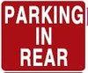 SIGNAGE Parking in Rear