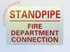 SIGNAGE Standpipe FIRE Department Connection