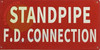 SIGN Standpipe F.D Connection- Standpipe FIRE Department Connection
