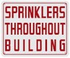Sprinkler Through Building Sign