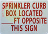 SIGNAGE Sprinkler Curb Box Located _ Opposite This SIGNAGE