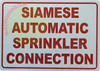 SIGN Siamese Automatic Sprinkler Connection Sign