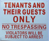 SIGN TENANTS AND GUEST ONLY