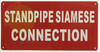 STANDPIPE SIAMESE CONNECTION SIGN