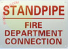 STANDPIPE FIRE DEPARTMENT CONNECTION