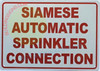 SIAMESE AUTOMATIC SPRINKLER CONNECTION SIGNAGE