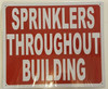 SPRINKLER THROUGHOUT BUILDING