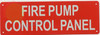 Signage FIRE PUMP CONTROL PANEL