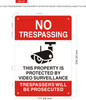 NO TRESPASSING THIS PROPERTY IS PROTECTED BY VIDEO SURVEILLANCE
