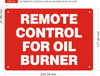 REMOTE CONTROL FOR OIL BURNER