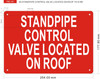 STANDPIPE CONTROL VALVE LOCATED ON ROOF