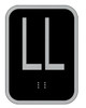 Elevator floor number LL sign- Elevator Jamb Plate LL ( 3x4, cast Iron, Black, Double sided tape) -ref17222
