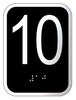 Elevator floor number 10 sign - Elevator Jamb Plate 10 Sign